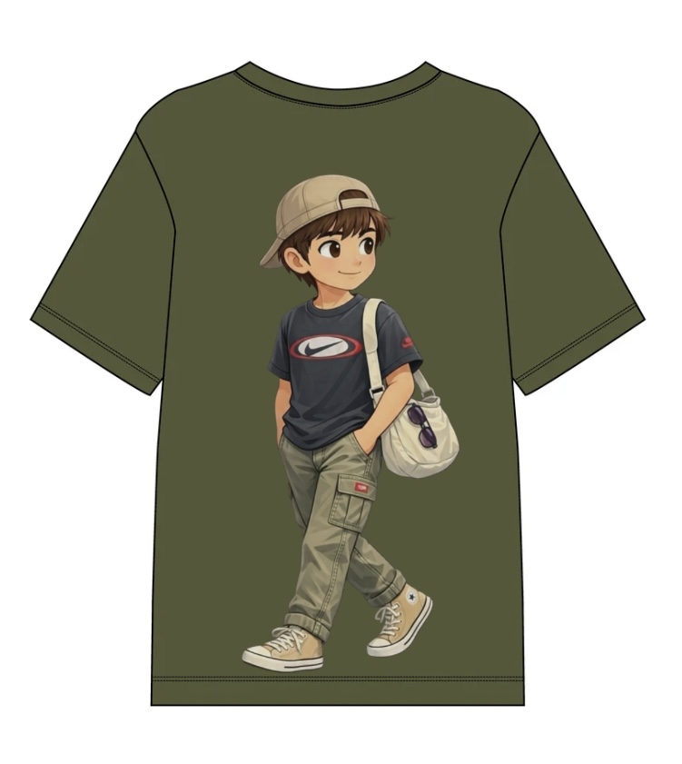 Boy Walking with Bag T-Shirt