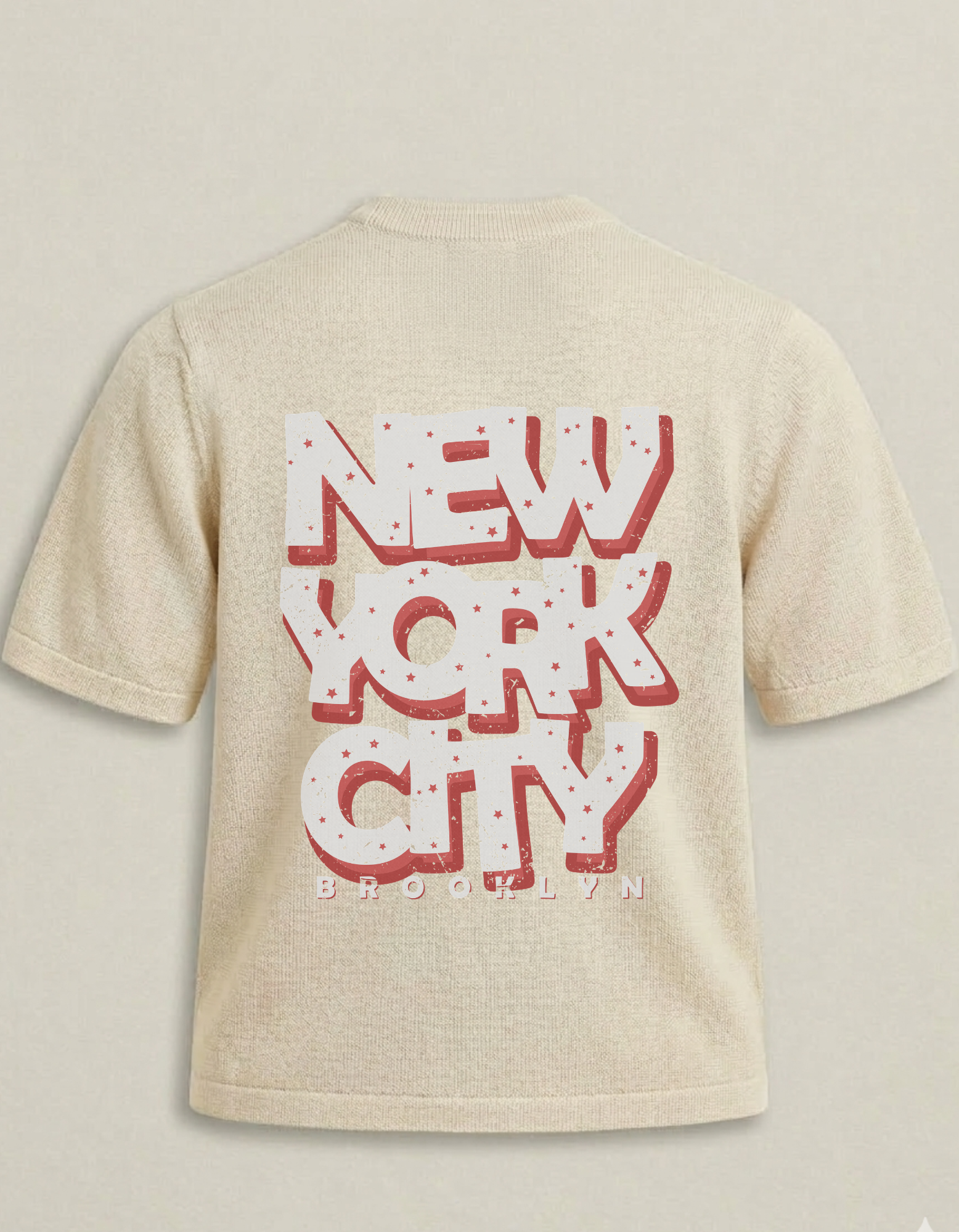 New York City Brooklyn Graphic Knit Top