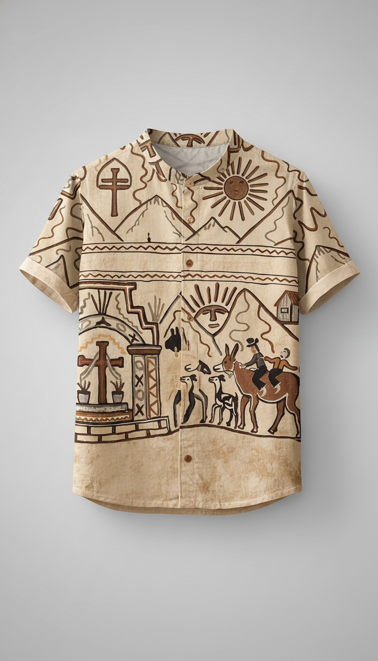 use the same design on the tshirt the same pattern of the colour but make only tshirt not shirt