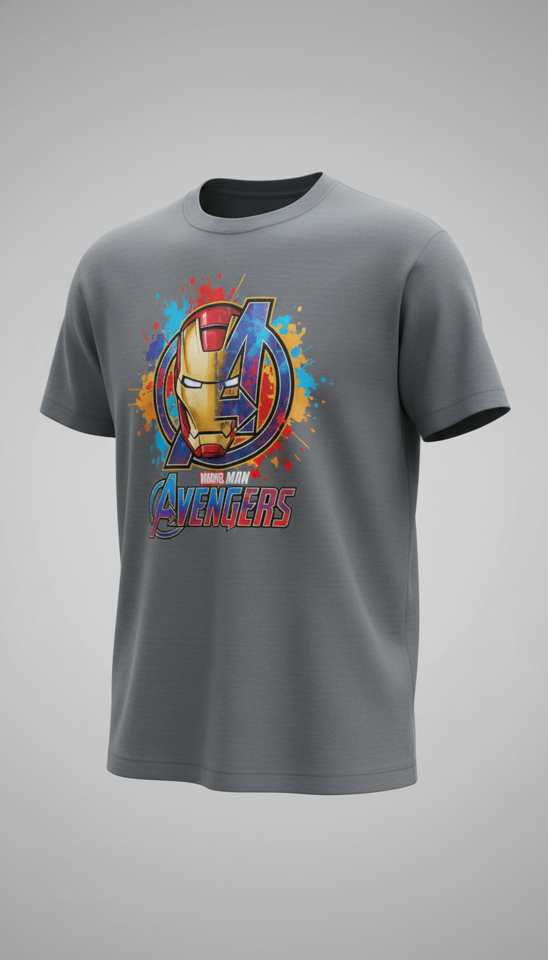 i want a best colorful iron man avenger t shirt i provided in image